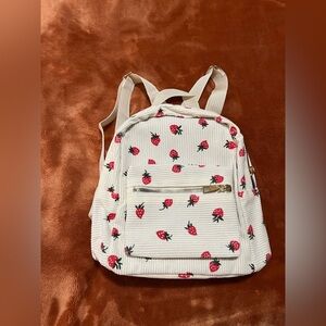 Corduroy Strawberry Print Backpack 🍓NWOT🍓